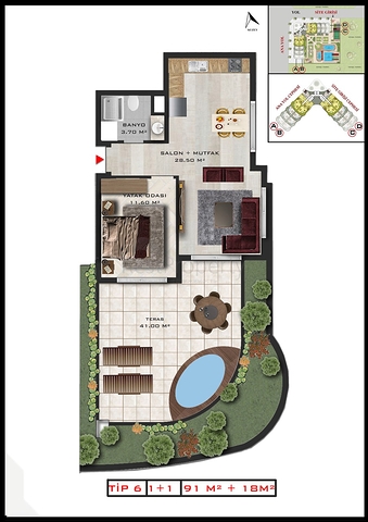 Инвестиционный проект в микрорайоне Алтынташ - Анталия
