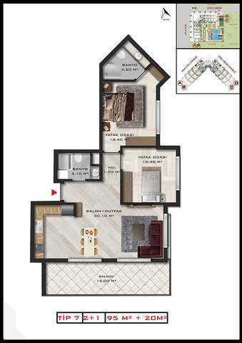 Инвестиционный проект в микрорайоне Алтынташ - Анталия