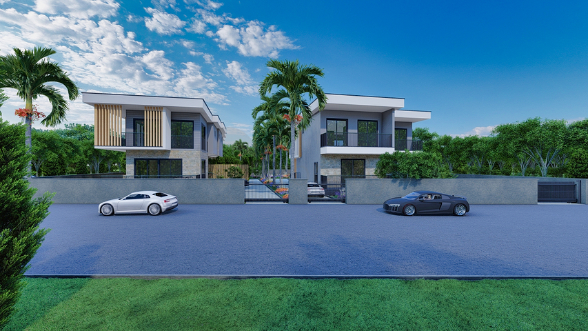 Виллы планировки 4+2 в районе Дошемеалты - Анталия 