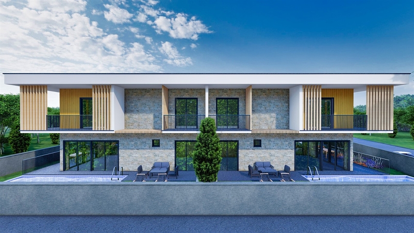 Виллы планировки 4+2 в районе Дошемеалты - Анталия 