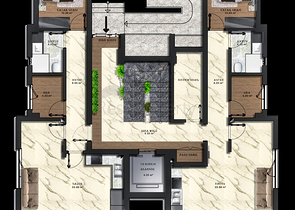 Квартиры планировки 3+1 в районе Кепез - Анталия