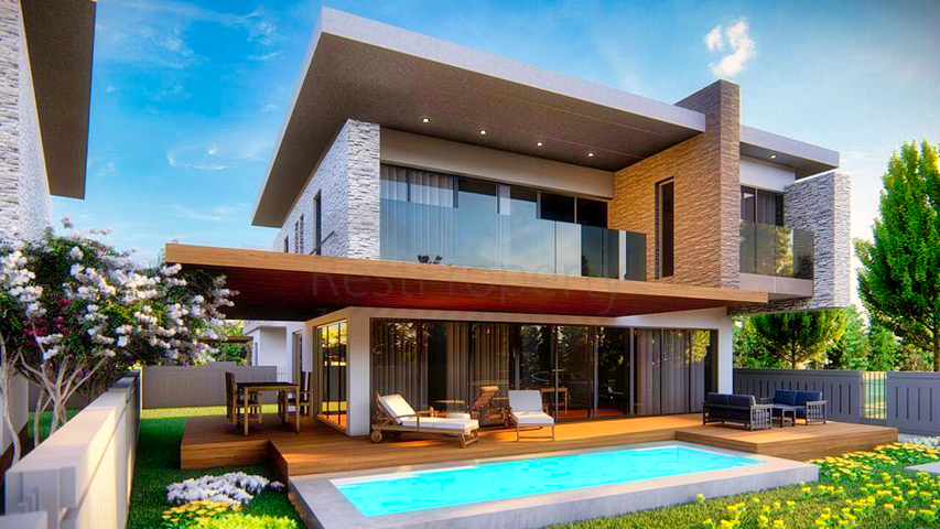 Виллы планировки 4+1 в районе Дошемеалты - Анталия 