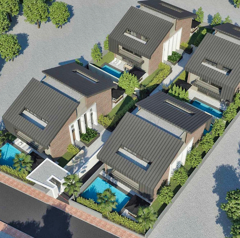 Виллы планировки 4+1 в микрорайоне Моллаюсуф - Анталия 