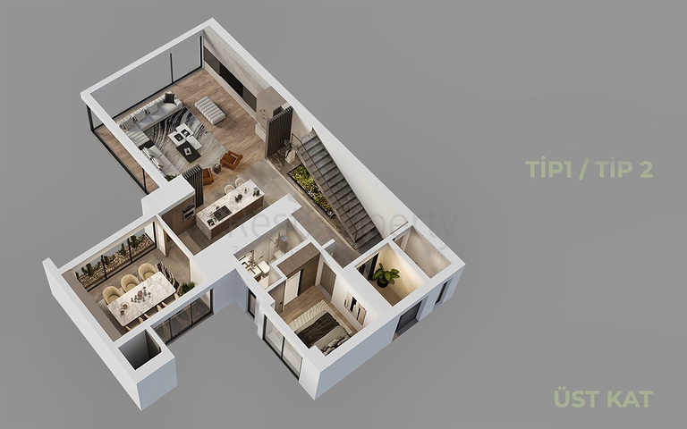 Инвестиционный проект, Виллы в районе Дошемеалты - Анталия