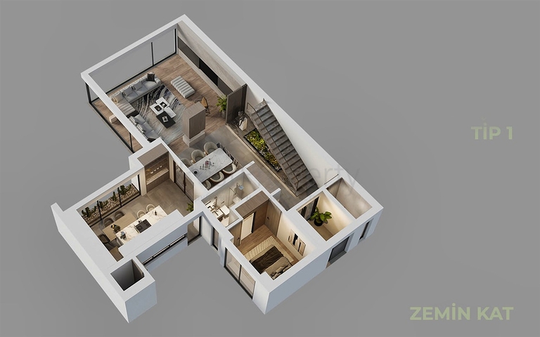 Инвестиционный проект, Виллы в районе Дошемеалты - Анталия