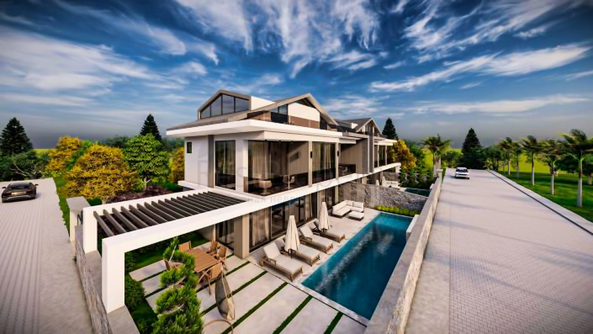 Вилла планировки 5+1 в районе Фетхие - Анталия 