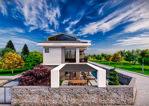 Вилла планировки 5+1 в районе Фетхие - Анталия 