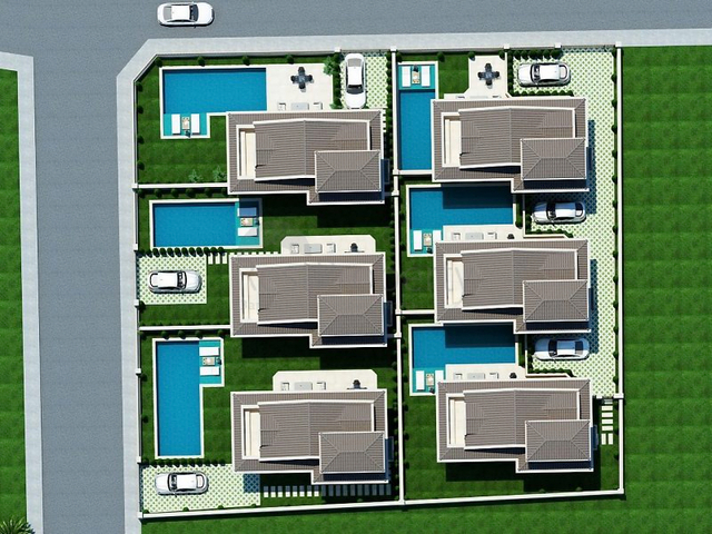 Вилла планировки 4+1 в районе Фетхие - Анталия 