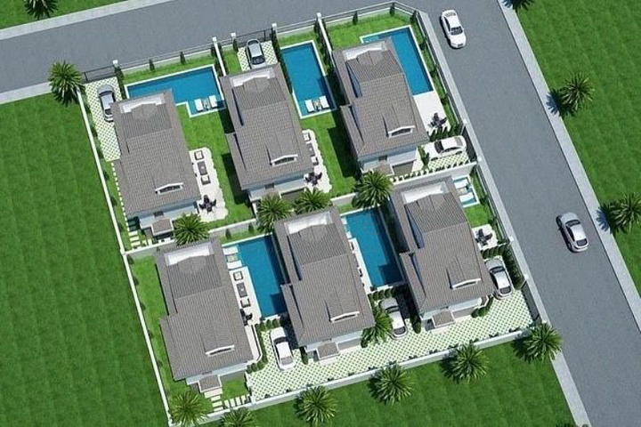 Вилла планировки 4+1 в районе Фетхие - Анталия 