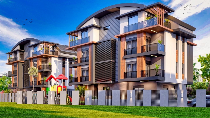 Квартиры планировки 1+1 и 2+1 в районе Кушкаваги - Анталия