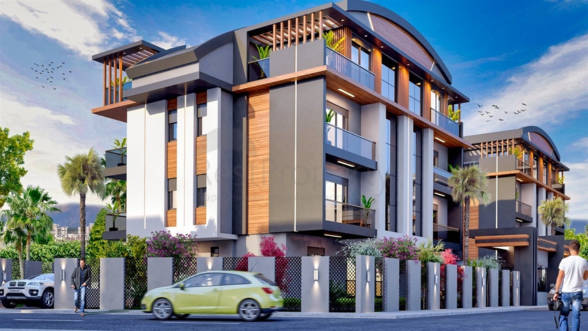 Квартиры планировки 1+1 и 2+1 в районе Кушкаваги - Анталия