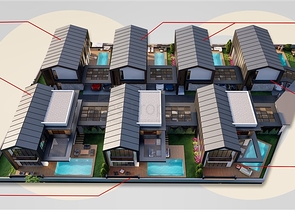 Виллы планировки 4+1 в районе Дошемеалты - Анталия 