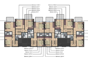 Квартира планировки 1+1 в районе Фетхие 