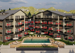 Квартира планировки 1+1 в районе Фетхие 