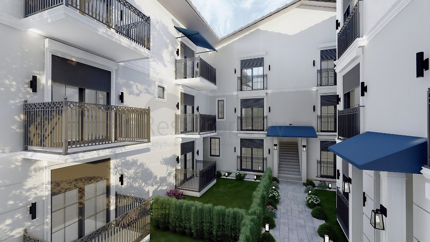 Квартира планировки 1+1 площадью 50 м2 в районе Фетхие 