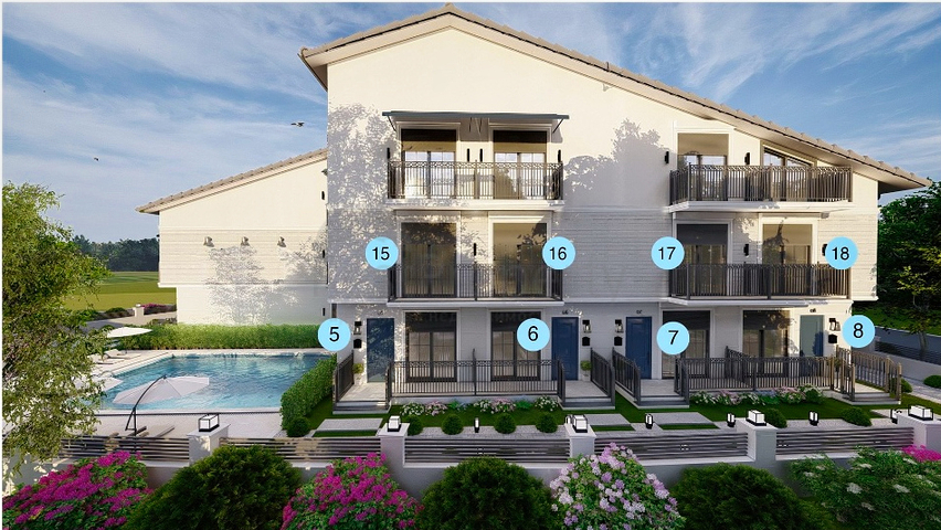 Квартира планировки 1+1 площадью 50 м2 в районе Фетхие 