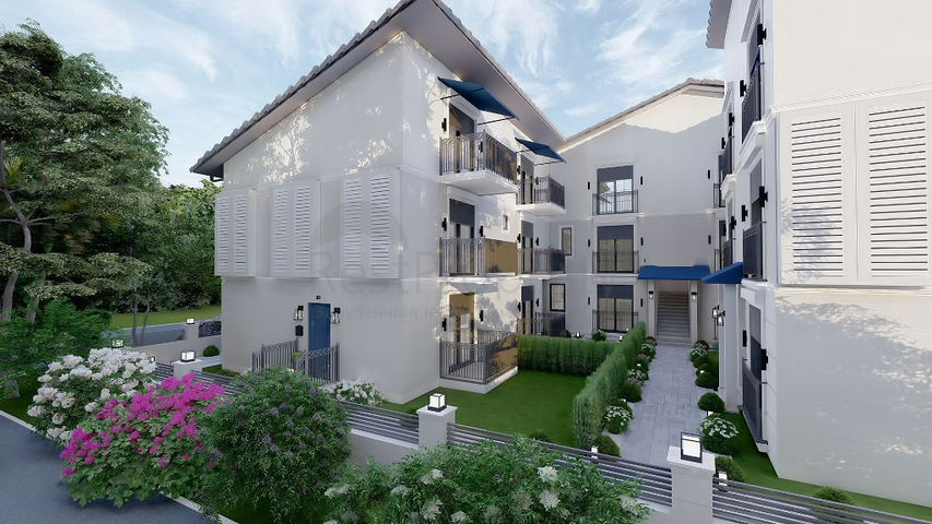 Квартира планировки 1+1 площадью 50 м2 в районе Фетхие 