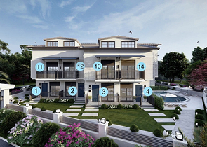 Квартира планировки 1+1 площадью 50 м2 в районе Фетхие 