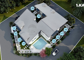 Квартира планировки 1+1 площадью 50 м2 в районе Фетхие 