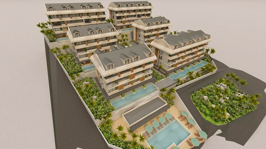 Квартира планировки 1+1 в районе Фетхие 