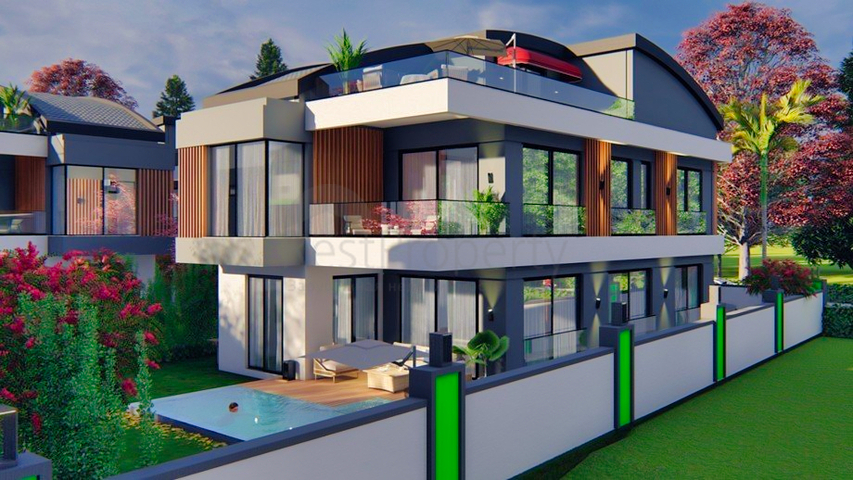 Виллы планировки 5+1 в районе Дошемеалты - Анталия