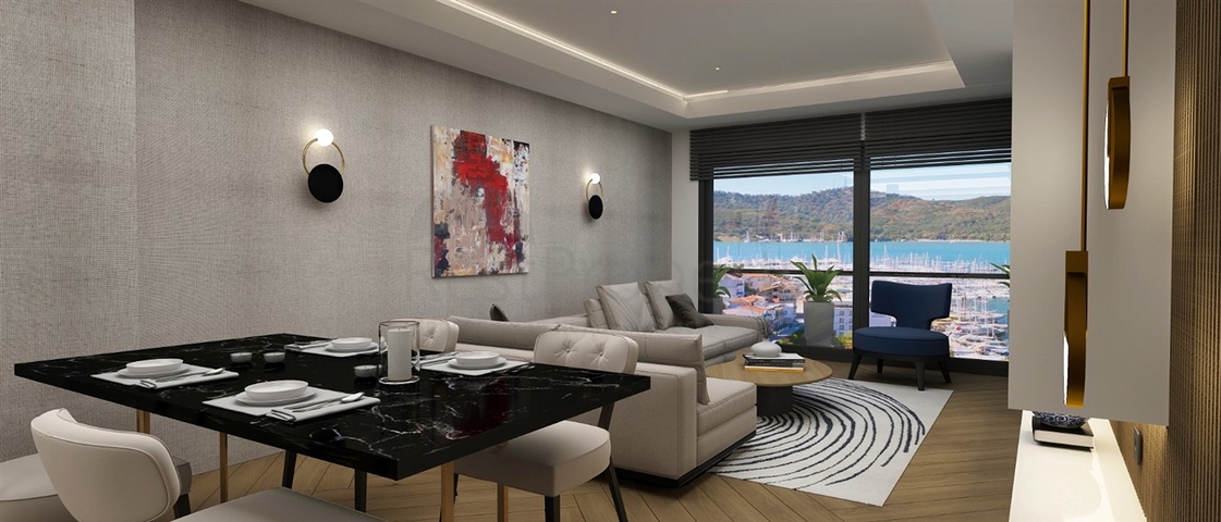 Квартира планировки 2+1 в районе Фетхие