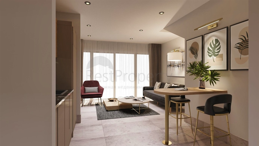 Квартира планировки 1+1 в районе Фетхие