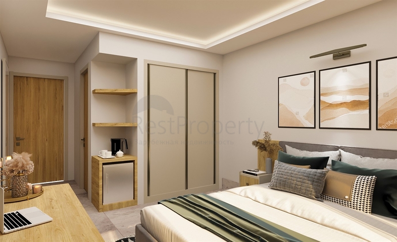 Квартира планировки 1+1 в районе Фетхие