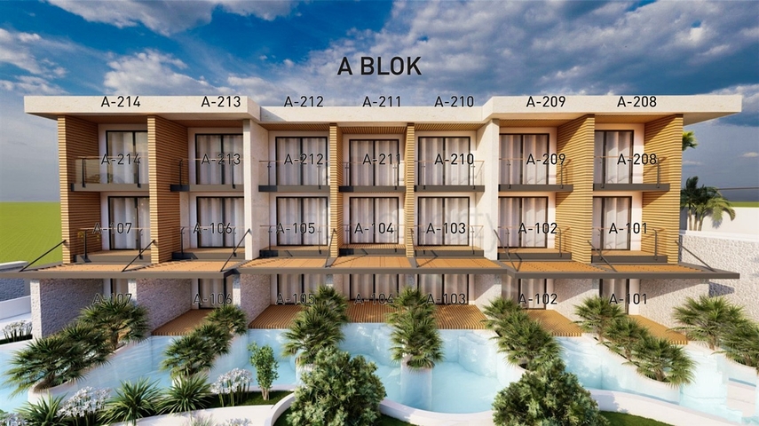 Квартира планировки 1+1 в районе Фетхие