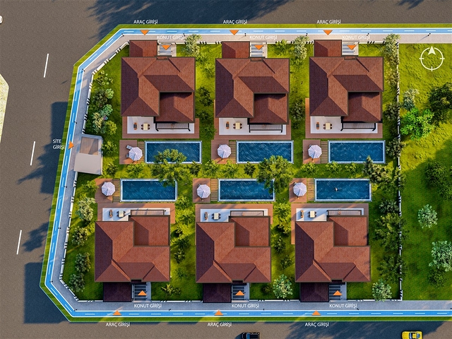 Виллы планировки 5+1 в районе Дошемеалты - Анталия