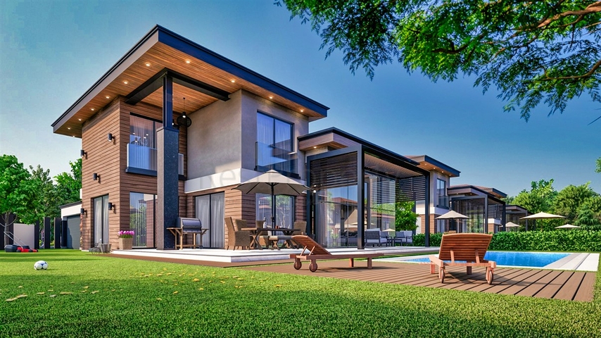 Виллы планировки 5+1 в районе Дошемеалты - Анталия