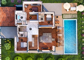 Виллы планировки 5+1 в районе Дошемеалты - Анталия