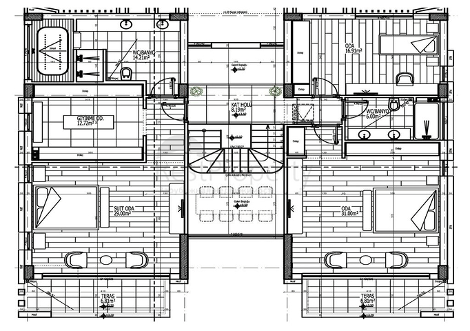 Вилла планировки 4+1 в районе Белек - Анталия  Вилла планировки 4+1 в районе Белек - Анталия