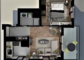 Квартиры планировки 1+1 в районе Алтынташ - Анталия 