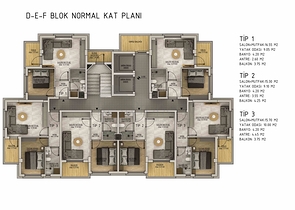 Квартиры планировки 1+1 и 2+1 в районе Белек - Анталия