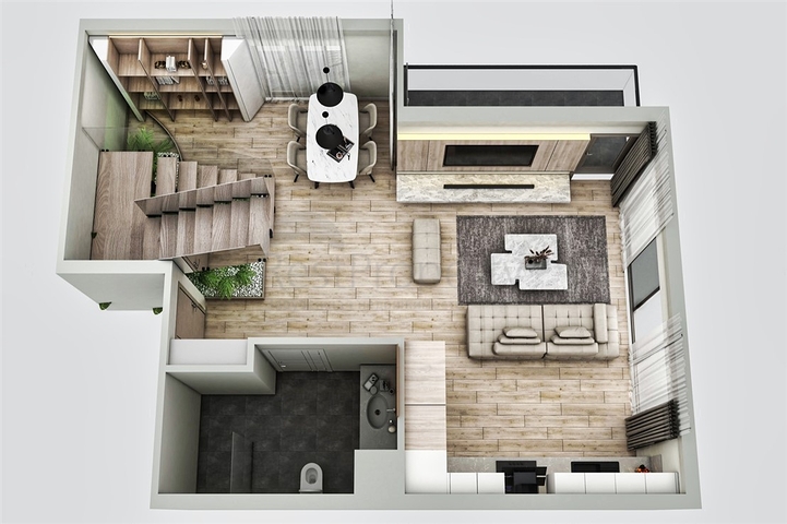 Квартиры планировки 2+1 дуплекс в микрорайоне Хурма - Анталия