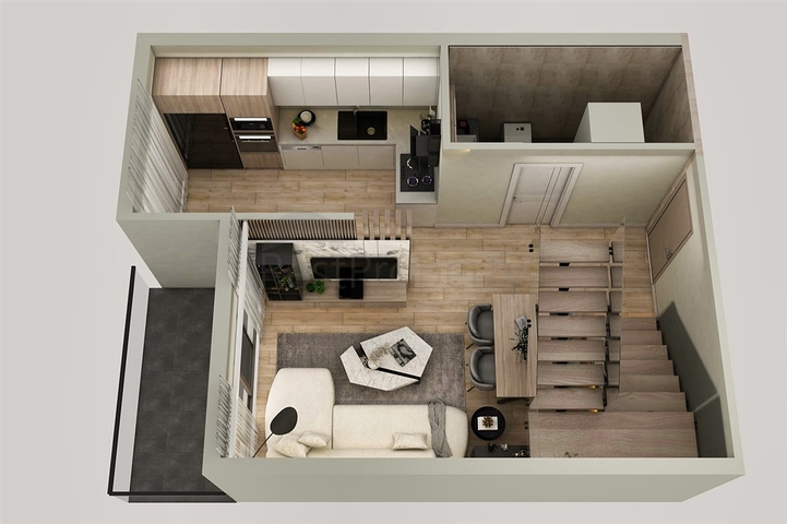 Квартиры планировки 2+1 дуплекс в микрорайоне Хурма - Анталия