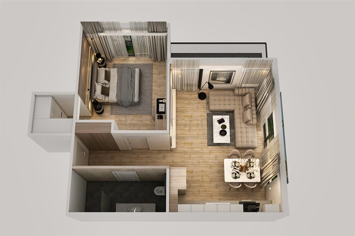 Квартиры планировки 2+1 дуплекс в микрорайоне Хурма - Анталия