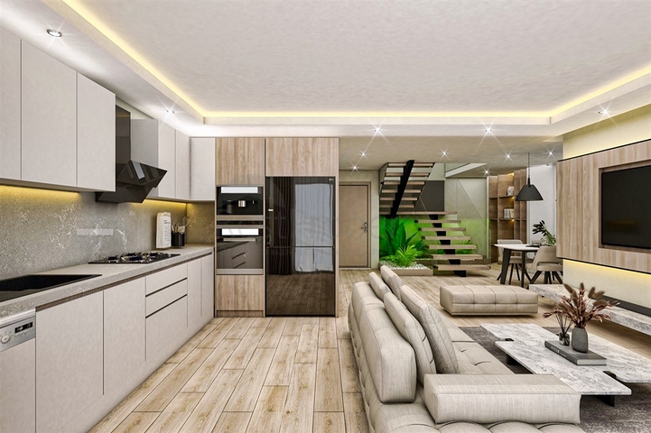 Квартиры планировки 2+1 дуплекс в микрорайоне Хурма - Анталия