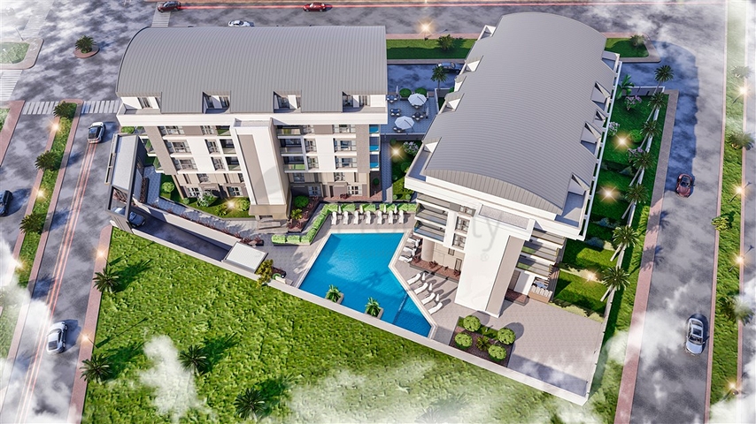 Квартиры планировки 2+1 дуплекс в микрорайоне Хурма - Анталия