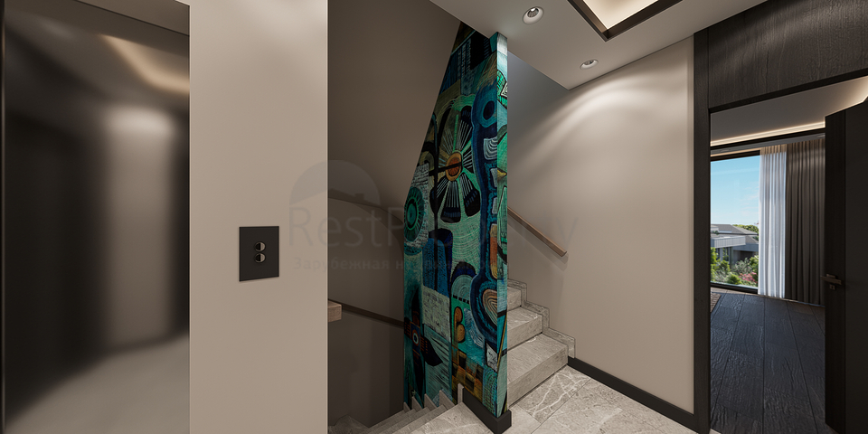 Вилловый комплекс на стадии строительства с видом на море