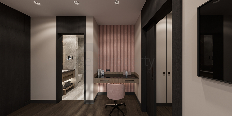 Вилловый комплекс на стадии строительства с видом на море