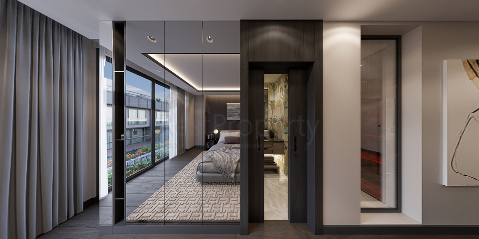 Вилловый комплекс на стадии строительства с видом на море