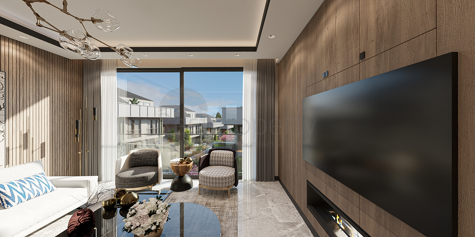 Вилловый комплекс на стадии строительства с видом на море