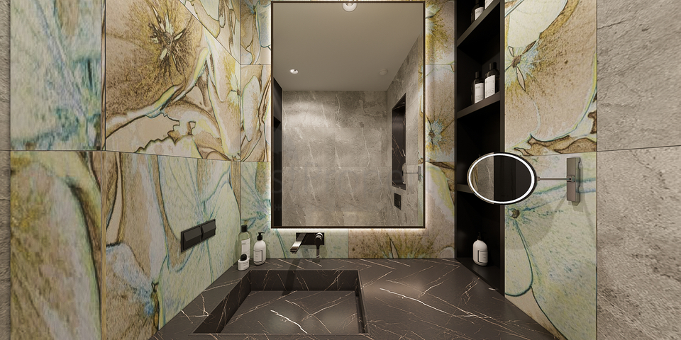 Вилловый комплекс на стадии строительства с видом на море