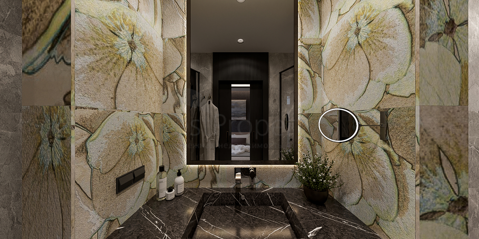 Вилловый комплекс на стадии строительства с видом на море