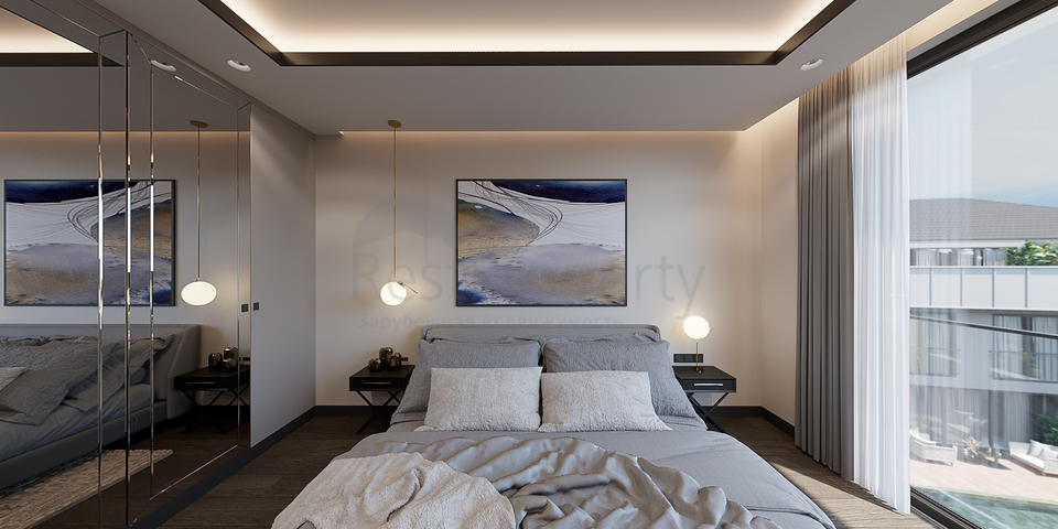 Вилловый комплекс на стадии строительства с видом на море