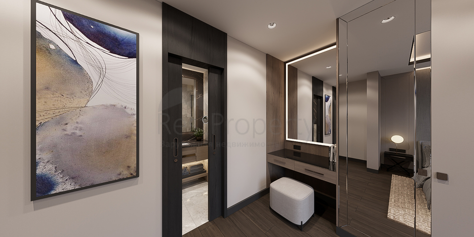 Вилловый комплекс на стадии строительства с видом на море