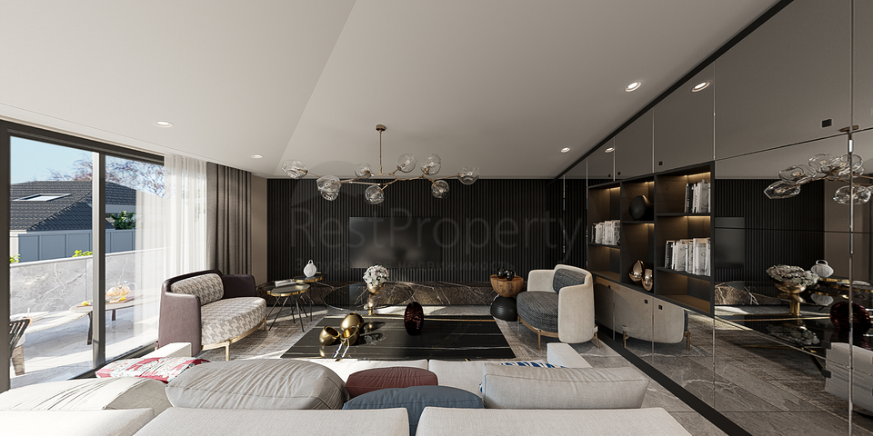 Вилловый комплекс на стадии строительства с видом на море