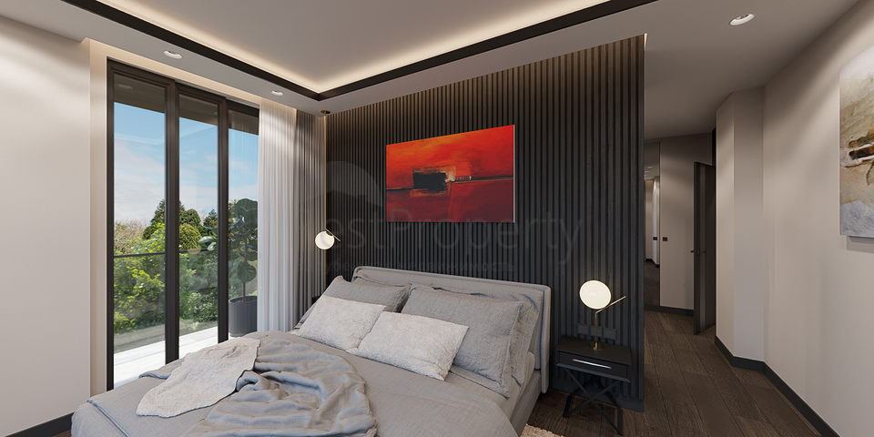 Вилловый комплекс на стадии строительства с видом на море